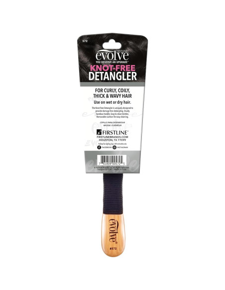 Cepillo Desenredante Evolve Knot Free - Mango de Bambú Cepillo Desenredante Evolve Knot Free - Mango de Bambú