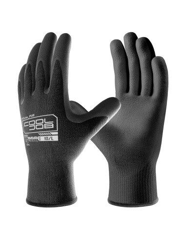 Guantes de Trabajo COOLJOB 12 Pares PU Transpirables Negros
