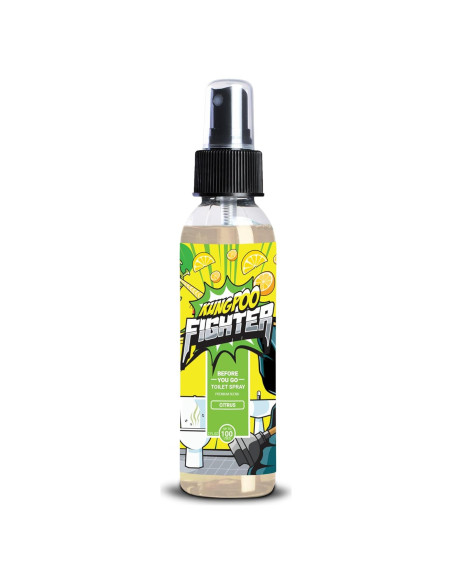 Spray de Inodoro Kung Poo Fighter 2oz Cítricos - Eliminador de Olores Spray de Inodoro Kung Poo Fighter 2oz Cítricos - Eliminador de Olores