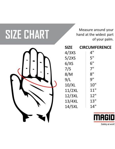 Guantes de Trabajo MAGID Nitrilo A4 12 Pares Talla 9 Guantes de Trabajo MAGID Nitrilo A4 12 Pares Talla 9