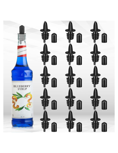 Vertedores de Botellas de Licor y Jarabe Honeydak - 30 Pcs Vertedores de Botellas de Licor y Jarabe Honeydak - 30 Pcs