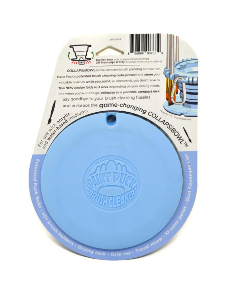 Limpiador de Pinceles Paint Puck Azul Plegable con Soporte Limpiador de Pinceles Paint Puck Azul Plegable con Soporte