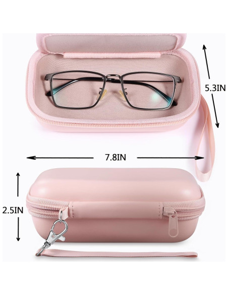 Estuche 2 en 1 para Gafas y Lentes de Contacto MUQING Rosa Estuche 2 en 1 para Gafas y Lentes de Contacto MUQING Rosa