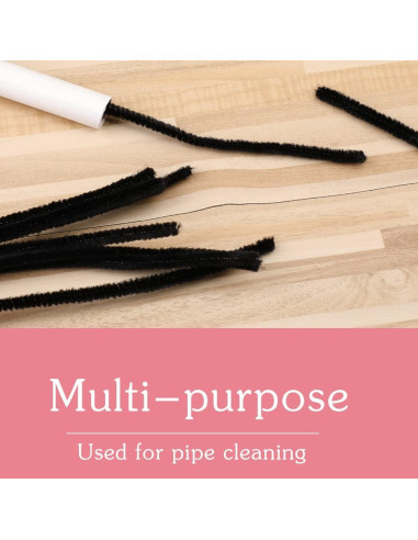 60 Limpiapipas Negros Veroave para Manualidades y Decoración