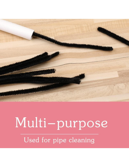 60 Limpiapipas Negros Veroave para Manualidades y Decoración 60 Limpiapipas Negros Veroave para Manualidades y Decoración
