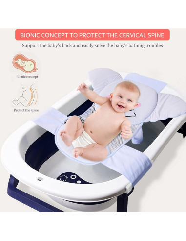 Soporte de Red para Baño de Bebé RED&TREE Ajustable Azul