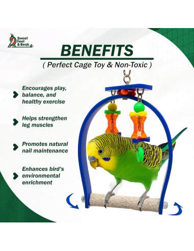 Juguete Giratorio para Aves Sweet Feet Extra Pequeño 21.1cm