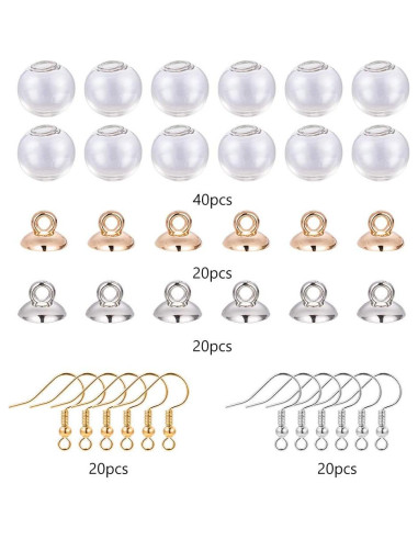 Kit de Fabricación de Pendientes DIY SUNNYCLUE 120 Piezas