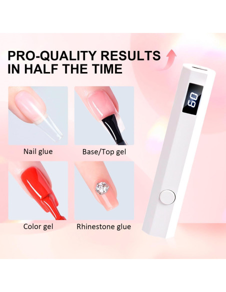 Lámpara de Uñas LED Inalámbrica LEDSUUEI 2 en 1 con Soporte Lámpara de Uñas LED Inalámbrica LEDSUUEI 2 en 1 con Soporte