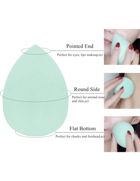 Esponjas de Maquillaje BTYMS 10 Piezas Sin Látex Esponjas de Maquillaje BTYMS 10 Piezas Sin Látex