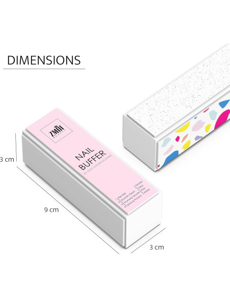 Bloque de Pulido de Uñas ZMOI - 2 Unidades 4 Vías Rosa Bloque de Pulido de Uñas ZMOI - 2 Unidades 4 Vías Rosa