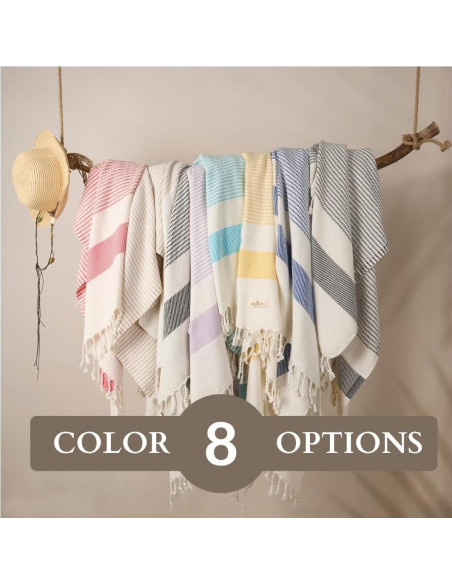 Ruvy Toallas de Playa Turcas 2 Pack 100% Algodón Beige 102x183cm Ruvy Toallas de Playa Turcas 2 Pack 100% Algodón Beige 102x183cm