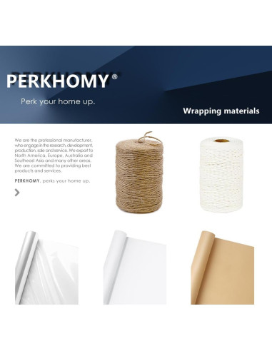 Cuerda de Yute Natural 100% PH PERKHOMY 245M 2mm para Manualidades