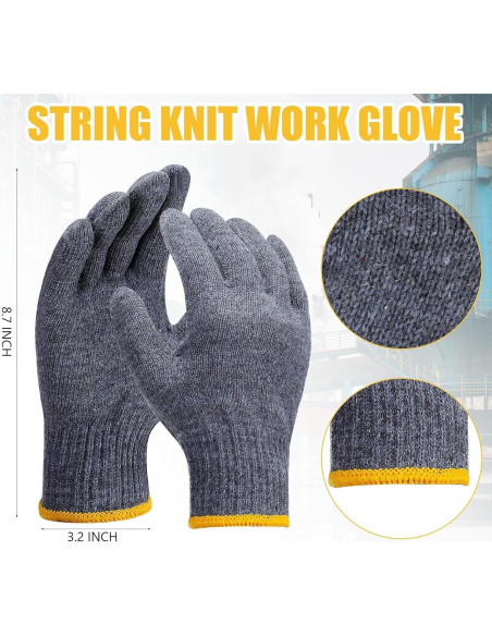 Guantes Sintuff 100 Pares Algodón y Poliester Seguridad Guantes Sintuff 100 Pares Algodón y Poliester Seguridad