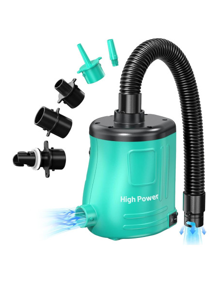 Bomba de Aire Eléctrica MAACLOUD 400W para Inflables Verde Bomba de Aire Eléctrica MAACLOUD 400W para Inflables Verde