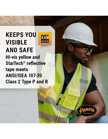Chaleco de Seguridad SureWerx Hi Vis X-Large 8 Bolsillos Chaleco de Seguridad SureWerx Hi Vis X-Large 8 Bolsillos