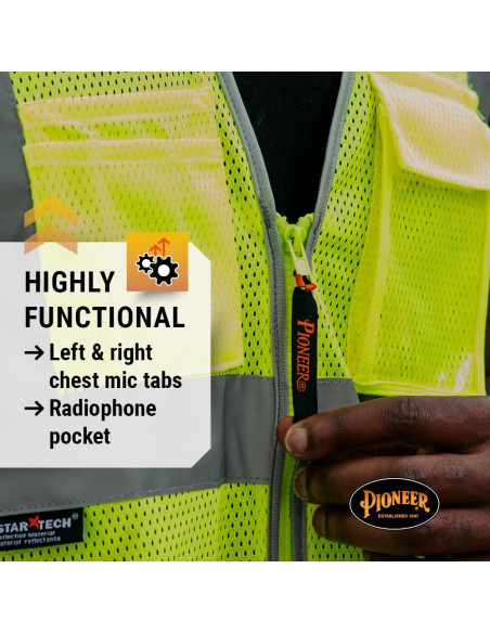 Chaleco de Seguridad SureWerx Hi Vis X-Large 8 Bolsillos Chaleco de Seguridad SureWerx Hi Vis X-Large 8 Bolsillos