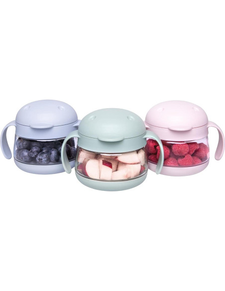Contenedor de Snacks No Derrame Ubbi Tweat Rosa Blush 4 Piezas Contenedor de Snacks No Derrame Ubbi Tweat Rosa Blush 4 Piezas