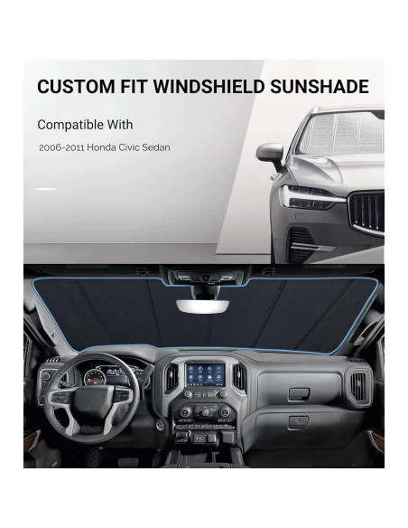 Protector Solar Parabrisas Pigenius Honda Civic 2006-2011 Protector Solar Parabrisas Pigenius Honda Civic 2006-2011
