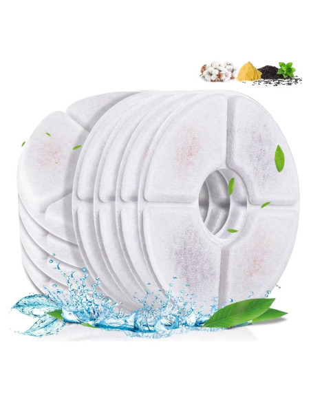 Filtros de Reemplazo para Fuente de Mascotas Comsmart - 8 Piezas Filtros de Reemplazo para Fuente de Mascotas Comsmart - 8 Piezas