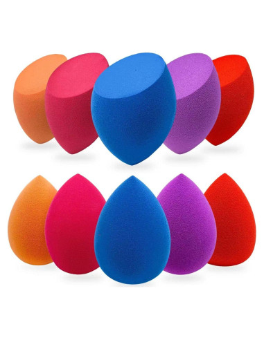 Set de 10 Esponjas de Maquillaje AIMILIQI Multicolores