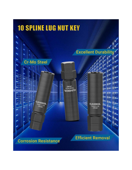 Llave de Tuerca Spline 10 CLEVEROOL TA20-17/19 17mm 19mm Llave de Tuerca Spline 10 CLEVEROOL TA20-17/19 17mm 19mm