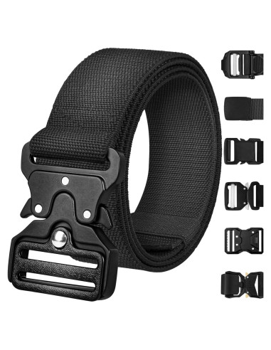 Cinturón Táctico TECEUM - Negro - Mediano 91-107 cm