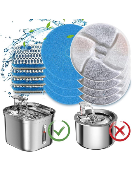 Filtros de Agua para Gatos Homtyler HSCWF4 - Paquete de 4 Filtros de Agua para Gatos Homtyler HSCWF4 - Paquete de 4