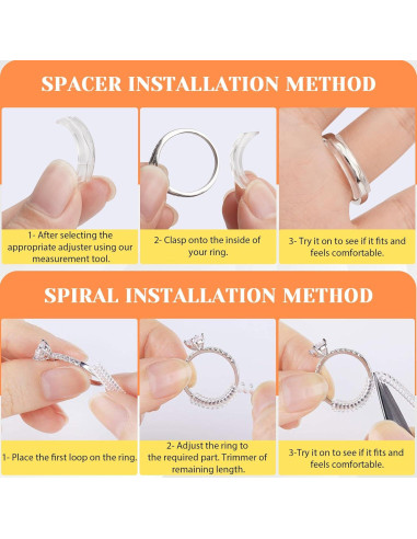 Ajustador de Talla de Anillo Coopache - 14 Piezas, Silicona