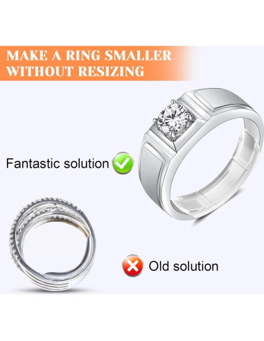 Ajustador de Talla de Anillo Coopache - 14 Piezas, Silicona