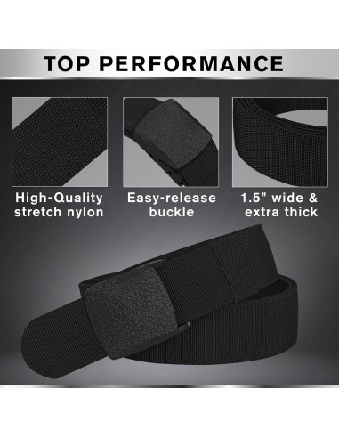Cinturón Táctico TECEUM Negro XL 117-127 cm Nylon