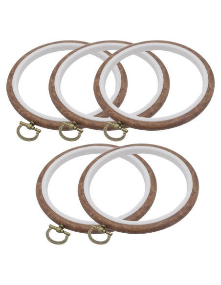 Kit de 5 Aros de Bordado Joyangy 12 cm Madera Imitada Kit de 5 Aros de Bordado Joyangy 12 cm Madera Imitada