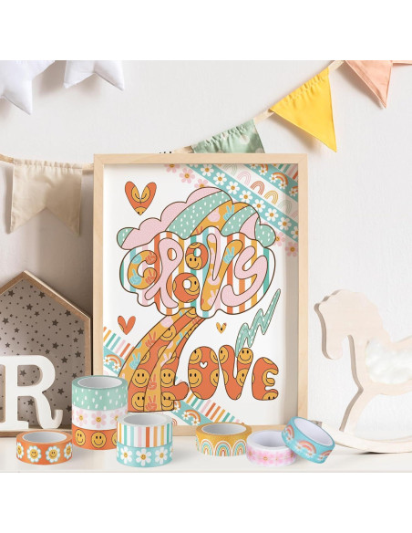 12 Rollos Cinta Washi Boho Groovy 5m x 1.5cm Decorativa 12 Rollos Cinta Washi Boho Groovy 5m x 1.5cm Decorativa