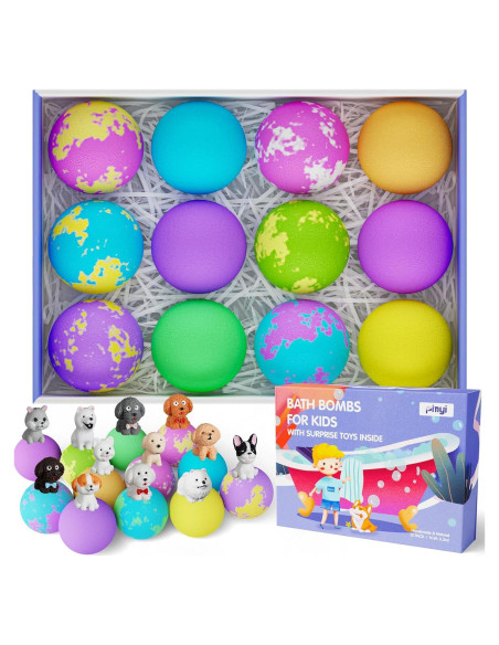 Set de 12 Bombas de Baño Pinyi con Juguetes Sorpresa Set de 12 Bombas de Baño Pinyi con Juguetes Sorpresa
