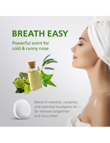 6 Tabletas de Vapor Orgánicas Relaxcation para Ducha 56.7g