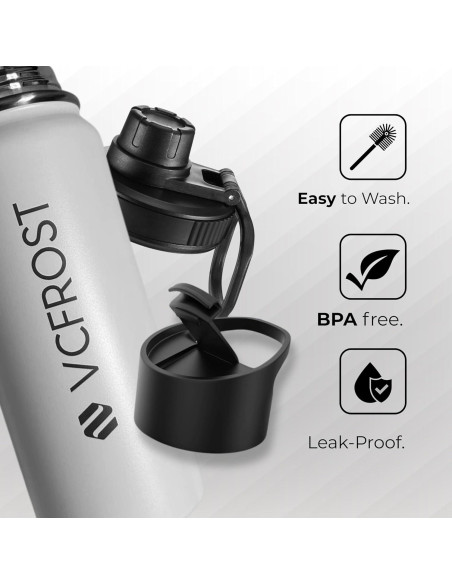 Botella Infusora de Té VCFROST 20oz Acero Inoxidable Doble Pared Botella Infusora de Té VCFROST 20oz Acero Inoxidable Doble Pared
