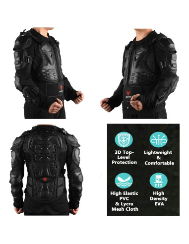 Chaqueta Protectora de Motocicleta GuTe 2XL con Armadura
