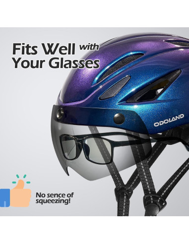 Casco de Bicicleta Odoland SP0916NL Ajustable 54-62 cm Azul