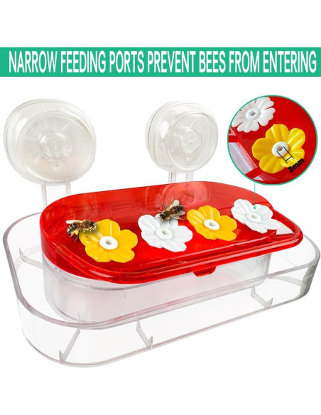 2 Alimentadores de Colibrí de Ventana WLLKOO 0.28L con Ventosas 2 Alimentadores de Colibrí de Ventana WLLKOO 0.28L con Ventosas