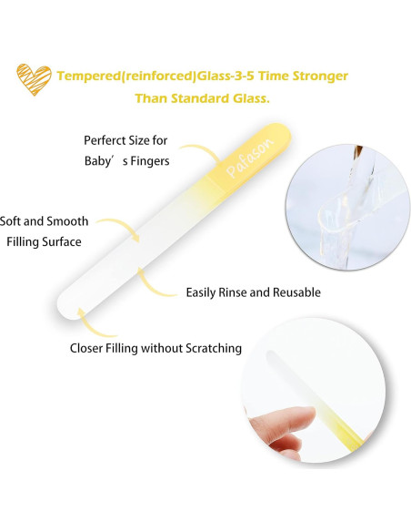 Conjunto de Tijeras de Uñas Pafason para Bebés con Lima de Vidrio Conjunto de Tijeras de Uñas Pafason para Bebés con Lima de Vidrio