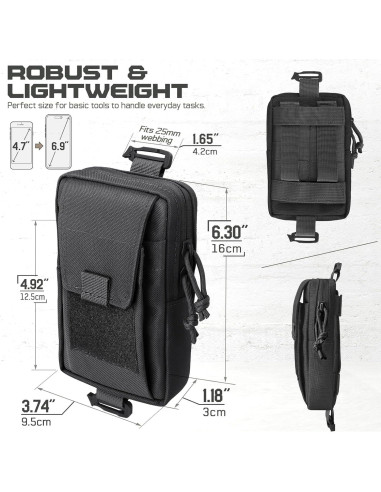 Bolsa Molle LIVANS para Mochila Táctica 4 Bolsillos Nylon