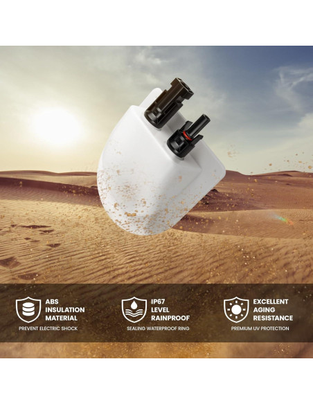 Entrante de Cable Solar Pjerjzn 0.3m Doble Entrada UV Resistente Entrante de Cable Solar Pjerjzn 0.3m Doble Entrada UV Resistente