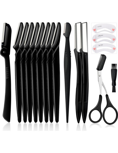 Kit de Cuchillas para Cejas Huanfu - Dermaplaning y Recorte Facial
