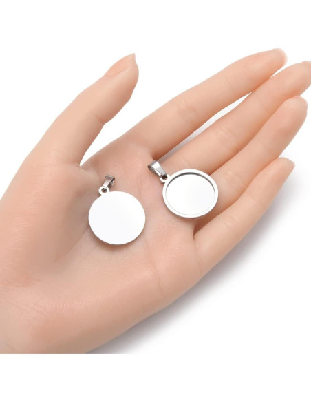 5 Piezas Bezel Cup Adabele Acero Inoxidable 20mm Joyería 5 Piezas Bezel Cup Adabele Acero Inoxidable 20mm Joyería