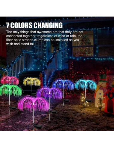 Luces de Jardín Solar Myuilor 7 Colores IP65 2 Piezas