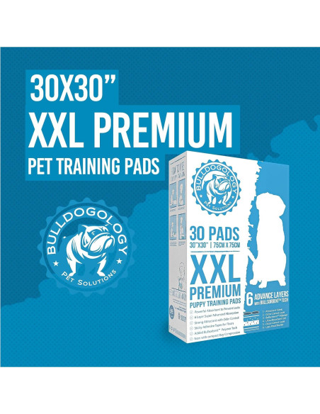 Pads para Cachorros Bulldogology XXL 30 Unidades 76.2x76.2 cm Pads para Cachorros Bulldogology XXL 30 Unidades 76.2x76.2 cm