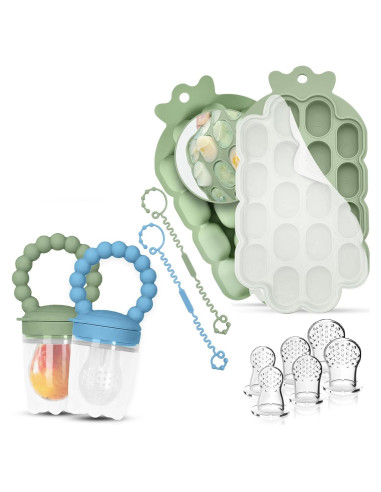 Moldes de Popsicle para Bebés O'doe - Set Deluxe 18 Huecos