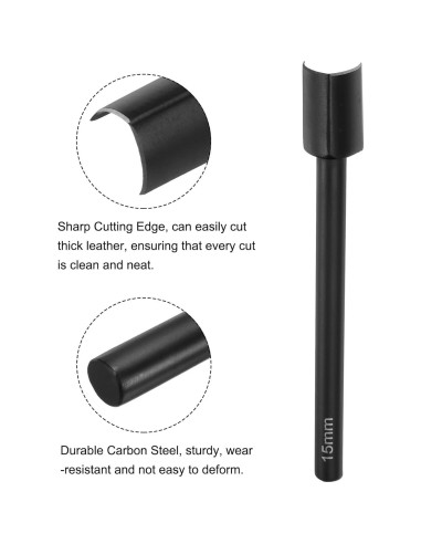 Cortador de Cuero en Forma de V uxcell 15mm Acero al Carbono
