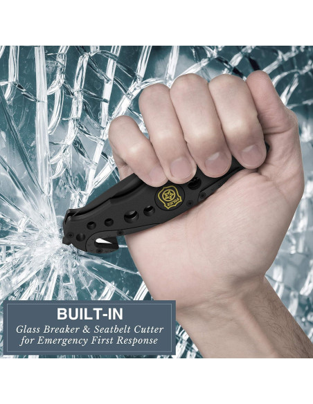 Cuchillo Táctico Swiss Safe 3-en-1 para Militares - Negro Cuchillo Táctico Swiss Safe 3-en-1 para Militares - Negro