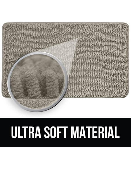 Alfombra de Baño KANGAROO Chenille Beige 91x61 cm Lavable